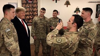 Trump Pays Surprise Visit To Troops Stationed In Iraq