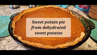 Sweet potato pie with dehydrated sweet potato