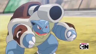 Alain Mega charizard X VS Mega Blastoise FULL FIGHT