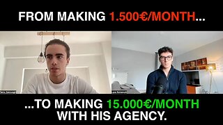 How I helped @PietroZancuoghi SCALE FROM 1.500€/m TO 15.000€/m with his AGENCY (Student Interview)
