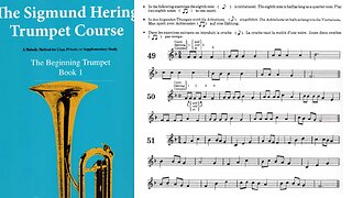 🎺 [MÉTODO DE TROMPETE] Livro 1 do método de Sigmund Hering 49,50 & 51 - Introduzindo as Colcheias