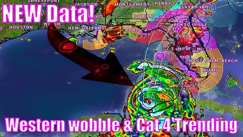 NEW Data Trending Cat 4 & Western Wobble Major Hurricane Idalia - The WeatherMan Plus