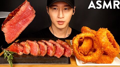 JAPANESE WAGYU & ONION RINGS MUKBANG (No Talking) COOKING u0026 EATING SOUNDS Zach Choi ASM