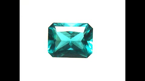 Hydrothermal Beryl with Color of Paraiba Tourmaline Octagon Radiant Cut