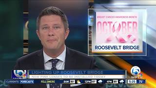 Roosevelt bridge in Stuart goes pink for Breast Cancer Awareness