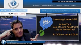 Lifetime Income Annuity With Increasing Payments | Cost Of Living Adjustment (COLA) Breakeven times!