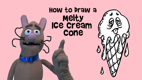 How to Draw a Melty Ice Cream Cone