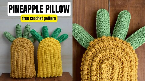 Pineapple Pillow- Free Crochet Pattern