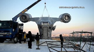 Star Wars fans build replica gunship from 'The Mandalorian'
