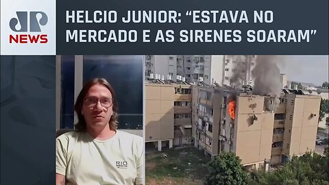 Morador de Israel compartilha imagens exclusivas de momento de bombardeio