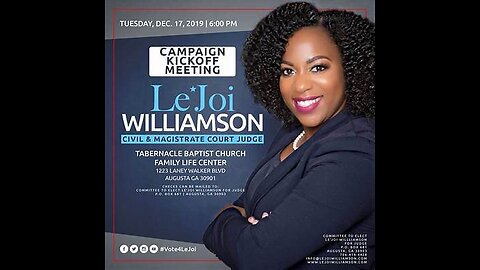 COCKSUCKING BASTARD: LEJOI WILLIAMSON SUPPORTS GOVERNMENT CORRUPTION IN AUGUSTA GEORGIA