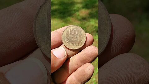 100 Franc coin #metaldetecting #civilwar #shorts