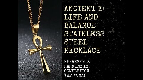 ANCIENT EGYPT LIFE AND BALANCE STAINLESS STEEL NECKLACE