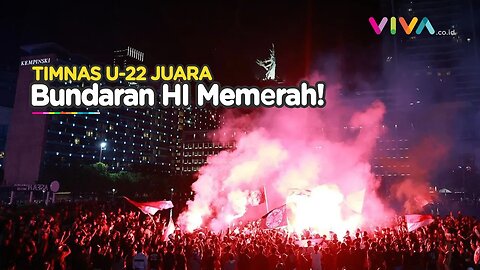 Langit Malam Jakarta Menyala! Ribuan Suporter Rayakan Kemenangan Timnas U-22