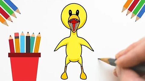 COMO DESENHAR YELLOW DUCK - RAINBOW FRIENDS #rainbowfriends #yellowduck #yellow