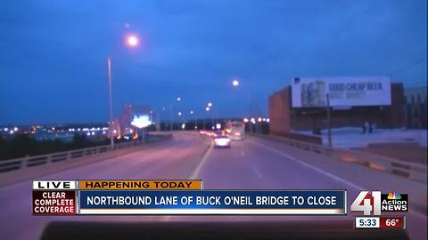 1NB lane to close on Buck O’Neil Bridge Thursday