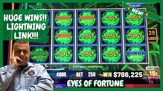 💥Biggest Jackpot On The Internet! Lightning Link Eyes Of Fortune💥