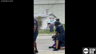 Viewer shares video of police pepper spraying crowd