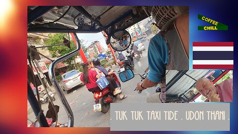 UDON THANI - TUK TUK - TAXI RIDE - Nong Prajak Public Park to Central Plaza Shopping Centre #tuktuk