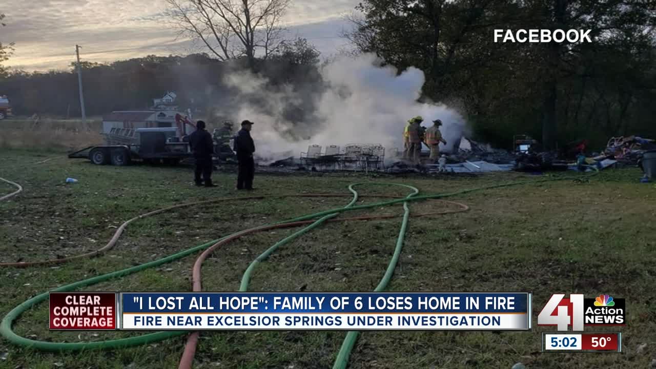 Suspicious house fire leaves family of 6 without home