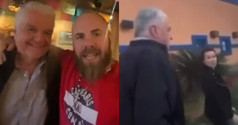 Moment Two Men Chase Nevada Governor Steve Sisolak and His Family Out of a Las Vegas Restaurant