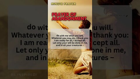 MINUTE PRAYER. Abandonment Prayer #shorts #shortsprayer