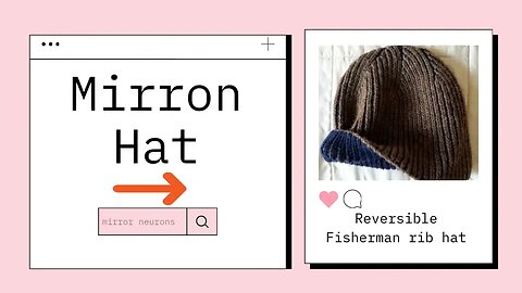Mirron Hat ( 2 color fisherman rib stitch #knitpattern)