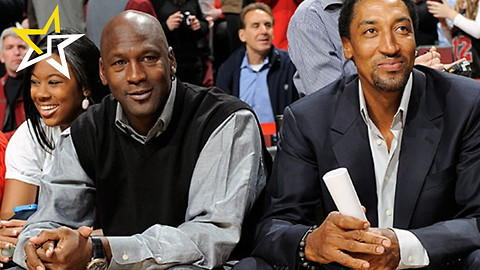 Scottie Pippen Surprises Former Teammate Michael Jordan At Hornets Game