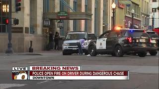 Police open fire on driving during chase