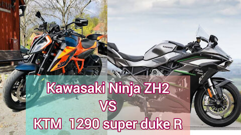 Kawasaki Zh2 vs KTM 1290 Super Duke R Ultimate SuperNaked battle.