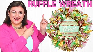 How to make a Deco Mesh Ruffle Wreath for Christmas | Quick and Easy Wreath Base