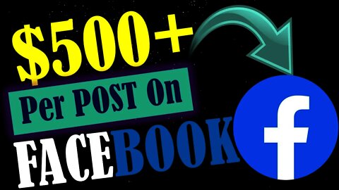 Make $500 Per Post On Facebook, Get Paid To Post On Facebook, Facebook Money Giveaway 2020