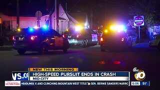 High-speed chase comes to end after crash