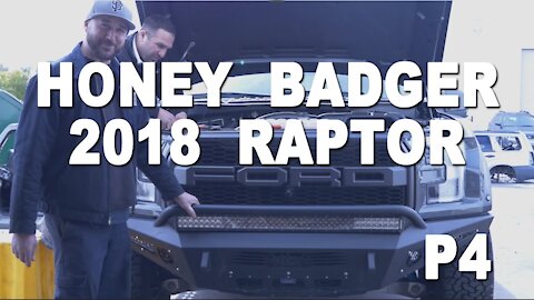 2018 Ford Raptor Honey Badger honeybadger Bumper and Light Bar Install P4