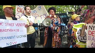 Council Kristin Richardson Jordan Speaks at Street Vendor Project March Outside City Hall 9/29/2022