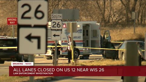Incident closes all lanes on US12 at WIS26 in Jefferson County