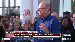 Vigil for mass shooting victims at Las Vegas City Hall