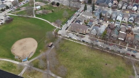 Drone footage shows long line to vote at Milwaukee's Riverside University High School