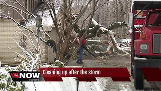 120-foot tree comes crashing down on truck, home