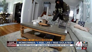 Burglar caught on camera breaking into home