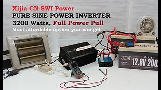 Xijia CN SWI Power 3200 watt pure sine inverter REAL TEST using 2 Power Queen 200ah plus Batteries