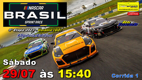 🔴 NASCAR BRASIL SPRINT RACE | Corrida 1 | 5ª Etapa 2023 SpecialEdition | Goiânia (GO) |Ao Vivo