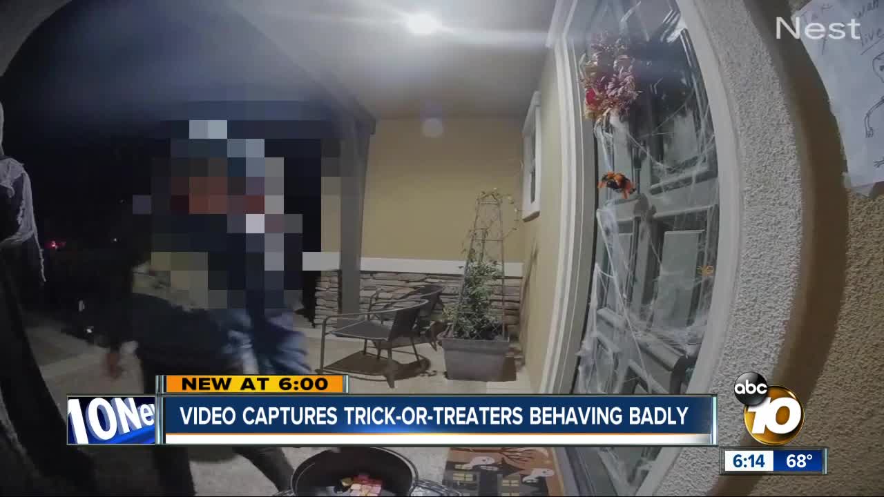 Trick-or-treaters behaving badly