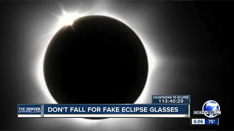 Don't fall for fake solar eclipse glasses