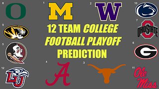 IF WE HAD THE 12 TEAM COLLEGE FOOTBALL PLAYOFF THIS YEAR!!!