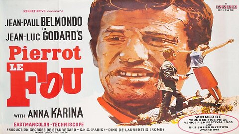 PIERROT LE FOU (Pierrot the Fool) 1965 Suburban Man Runs off with Criminal Girl FULL MOVIE HD & W/S