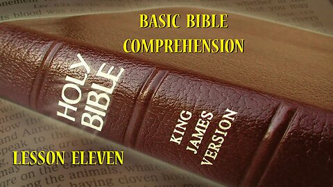 Basic Bible Comprehension - Lesson Eleven