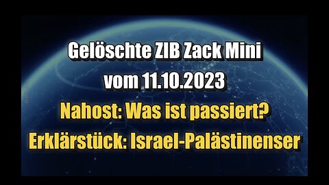 🟥 Gelöschte ZIB Zack Mini über Israel-Palästinenser (ORF ⎪ News für Kids ⎪ 11.10.2023)