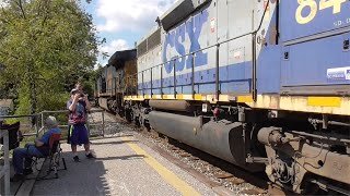 CSX M371 Manifest Mixed Freight Train from St Denis MARC Station in Maryland October 3, 2023