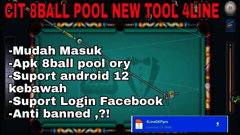 Hack 8ball pool terbaru Tool 4lineDK Suport android 11 | Cit long 4 line 8ball pool